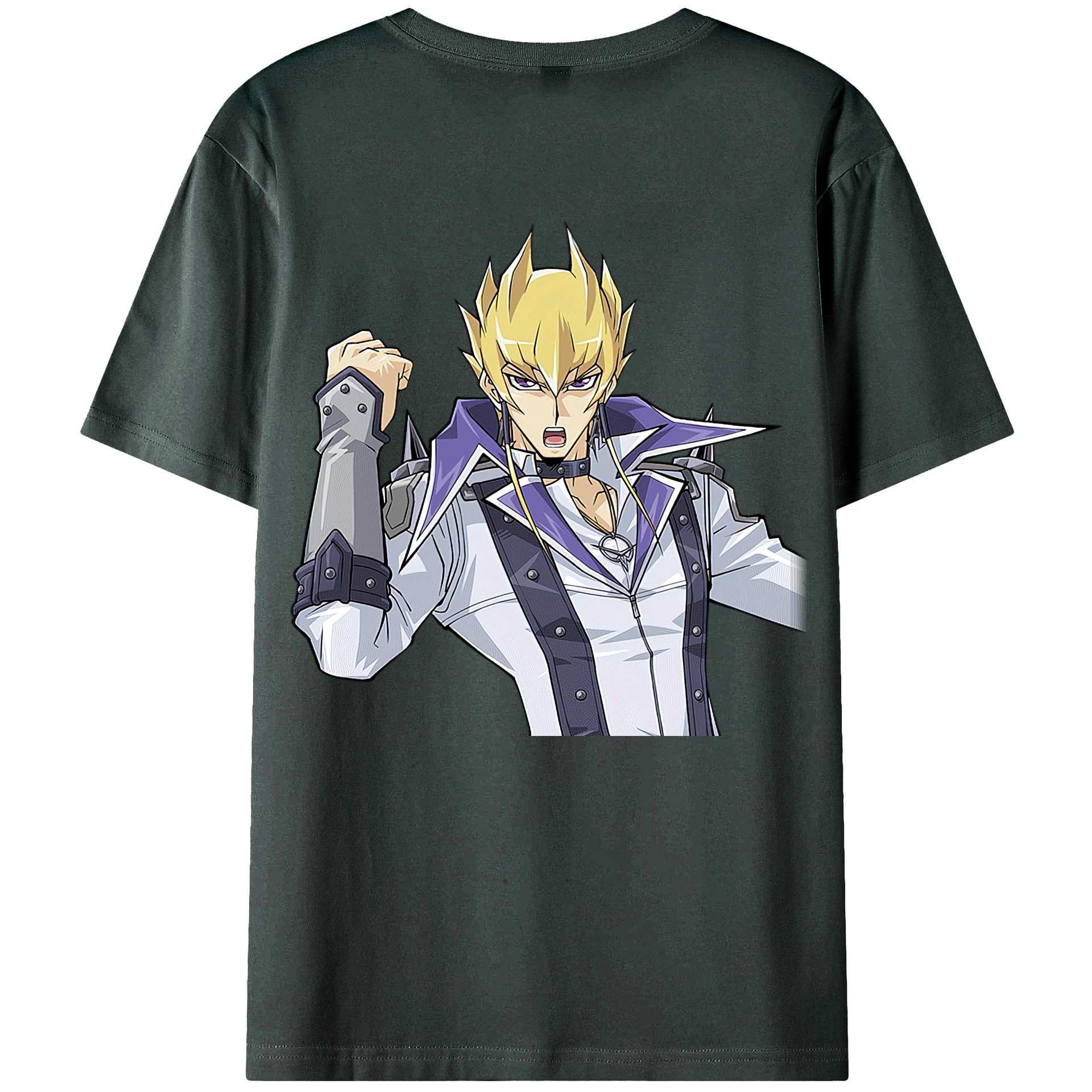 （画像用） 遊☆戯☆王 Yu-Gi-Oh! 綿100％ メンズ半袖Tシャツ（バックプリント） 通気性